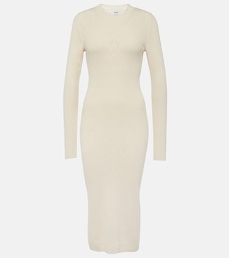 Knitted cotton and wool midi dress | Ami Paris