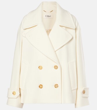 Cropped wool-blend coat | Chloé