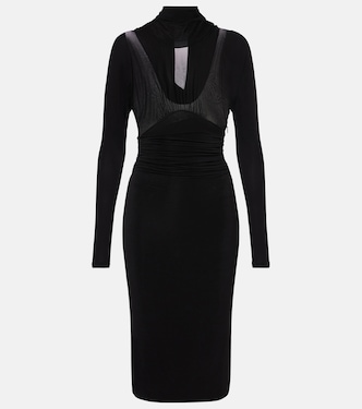 Gathered jersey midi dress | Saint Laurent