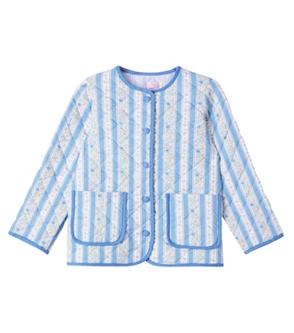 Susana striped floral cotton jacket | La Coqueta