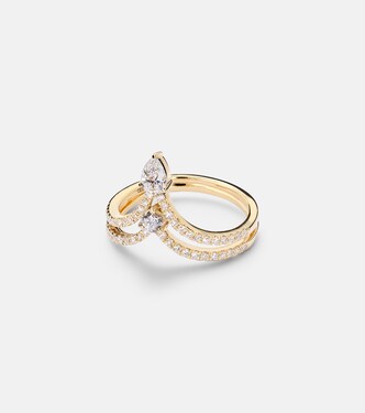 18kt gold pinky ring with diamonds  | Shay Jewelry