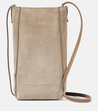 Schultertasche Mini aus Veloursleder | Brunello Cucinelli