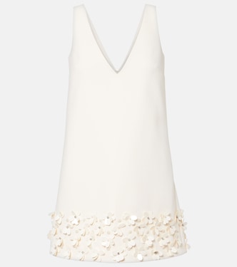 Bridal sequined crêpe minidress | Self-Portrait