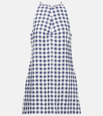 Robe Antigua en lin à carreaux vichy | Asceno