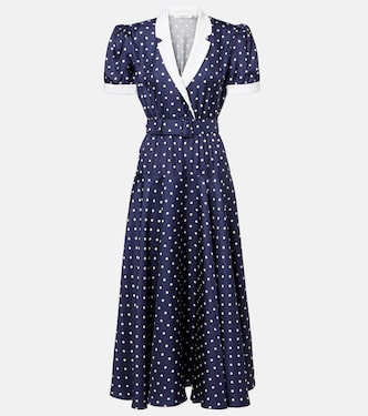 Polka-dot silk twill midi dress | Rodarte
