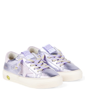 May metallic leather sneakers | Golden Goose Kids