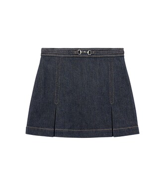 Horsebit denim skirt | Gucci Kids
