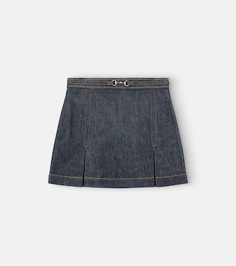 Horsebit denim skirt | Gucci Kids