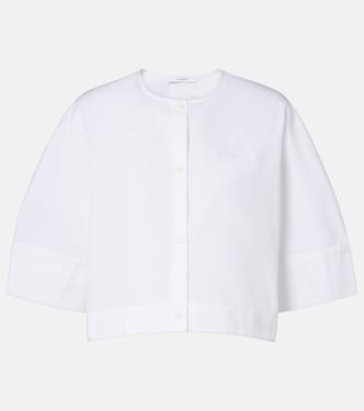 Logo cropped cotton poplin shirt | Givenchy
