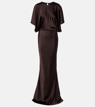 Obie draped satin gown | Norma Kamali