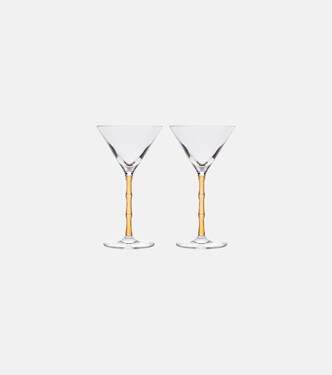 Bamboo set of 2 martini glasses | La DoubleJ