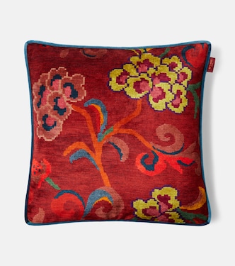 Nimphea floral velvet cushion | Etro