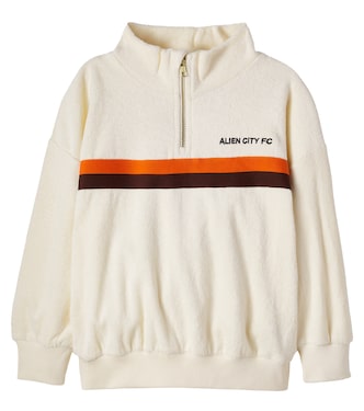 Half-zip cotton terry sweatshirt | Mini Rodini