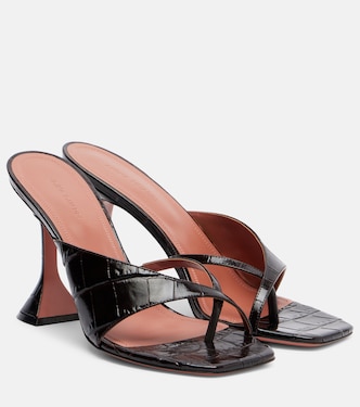 Shiona croc-effect leather mules | Amina Muaddi