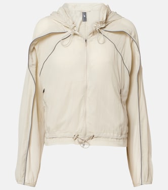 Gathered hooded track jacket | Adidas by Stella McCartney