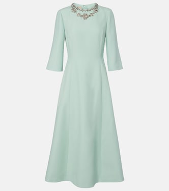 Crepe Couture embellished midi dress | Valentino