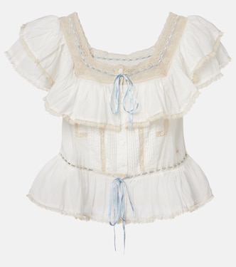 Blouse Melisa en coton à dentelle | Rixo