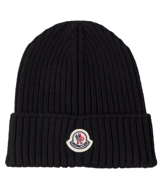 Logo virgin wool beanie | Moncler Enfant