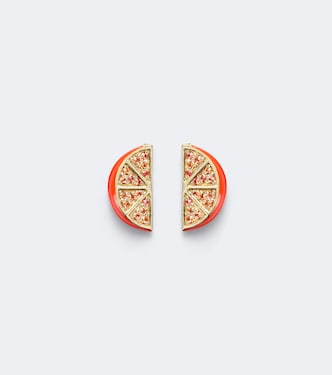 Ohrringe Orange Slice aus 14kt Gelbgold mit Saphiren | Sydney Evan