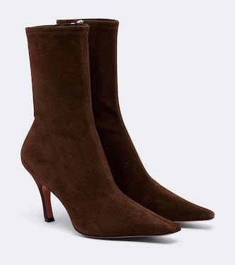 Jamie suede ankle boots | Amina Muaddi