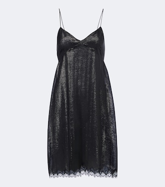 Embellished lace-trimmed silk-blend minidress | Tom Ford