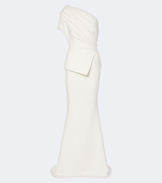 Vestido de fiesta asimétrico Elyna de crepé | Safiyaa