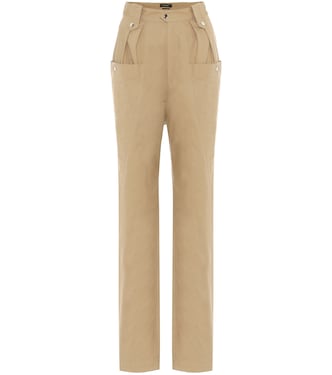 Pantalon Yerris à taille haute en coton | Isabel Marant
