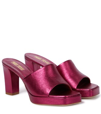 Sandali Milena in pelle con plateau | Paris Texas