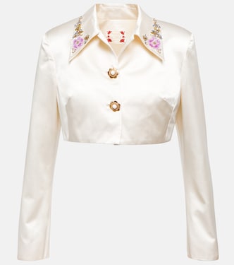 Bridal embellished silk jacket and top set | Miss Sohee