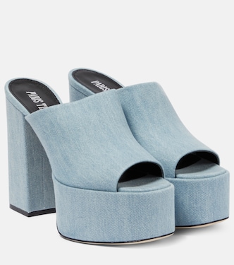 Sasha denim platform mules | Paris Texas