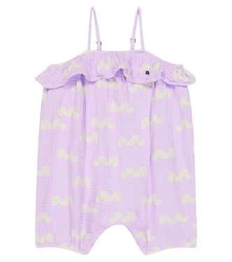 Baby cotton seersucker playsuit | Bobo Choses