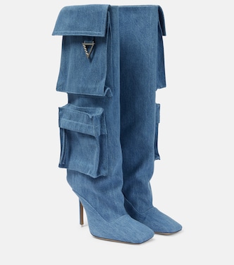 Botas altas Sienna Tube en denim | The Attico