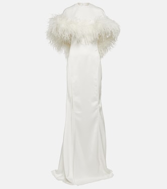 Feather-trimmed gown | The Attico