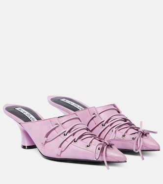 Lace-up leather mules  | Acne Studios