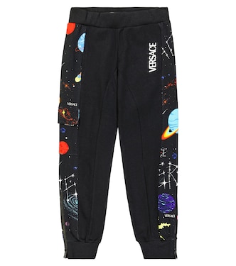 Printed cotton jersey sweatpants | Versace Kids