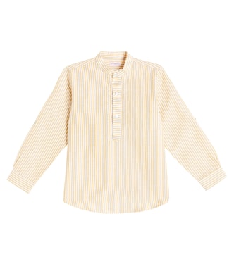 Jazmin striped linen and cotton shirt | La Coqueta