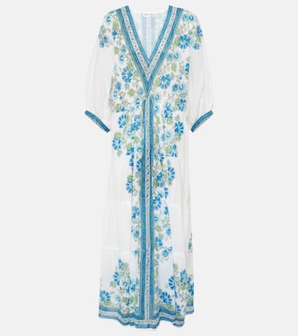 Robe longue en coton à fleurs | Juliet Dunn