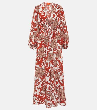 Robe longue Camerino en crêpe de soie | La DoubleJ