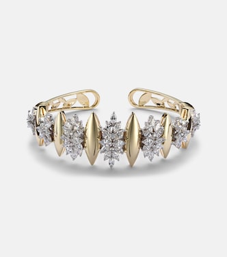 Golden Strada 18kt gold bangle with diamonds | Yeprem