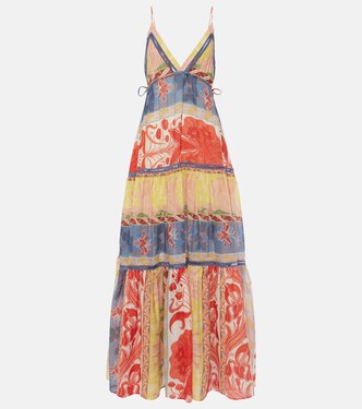 Robe longue imprimée en coton et soie | Etro