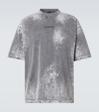 Distressed cotton-blend jersey T-shirt | Balenciaga