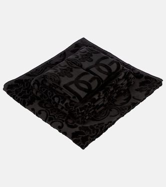 Set of 5 jacquard cotton terry towels | Dolce&Gabbana Casa
