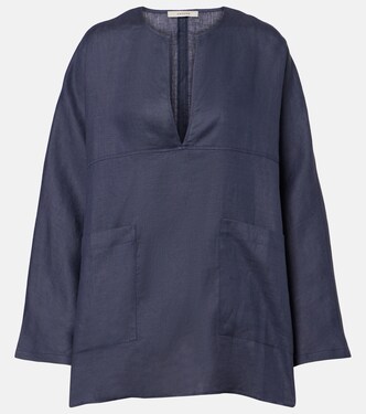 توب بقصّة أوفر سايز من الكتّان | Asceno