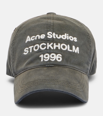 Gorra de sarga de algodón con logo | Acne Studios