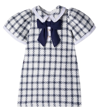 Checked cotton-blend tweed dress | Patachou