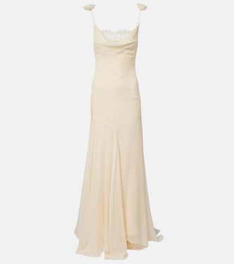 Bridal Dia silk chiffon gown | De La Vali