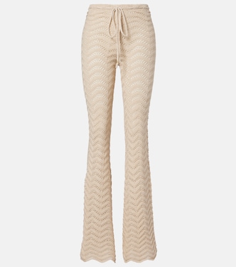 Pantalones flared calados Kim en mezcla de algodón | Bananhot