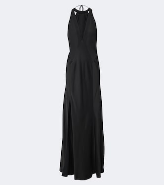 Paneled crêpe satin gown | Victoria Beckham