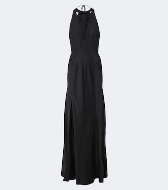 Paneled crêpe satin gown | Victoria Beckham