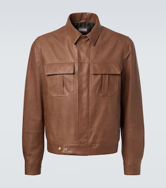 Leather blouson jacket | Brunello Cucinelli